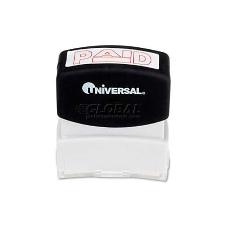 Universal Universal Message Stamp, PAID, Pre-Inked/Re-Inkable, Red UNV10062***